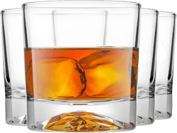 JoyJolt Everyday Whiskey Glasses - 10oz Old Fashioned Glasses, Set 4 Crystal Scotch Glasses, Rocks Glass, Bourbon Glasses, Liquor Glasses, Cocktail Glasses set
