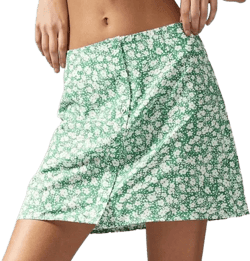 A-Line Floral Mini Skirt