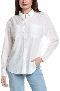 7 For All Mankind Easy Linen-Blend Shirt