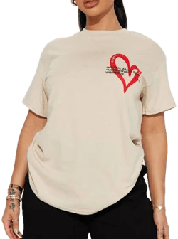 Fashion Nova Mi Amor Graphic Short Sleeve T-Shirt
