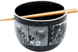 Junji Ito Collection Manga Ramen Bowl Bundle with Bowl, Bamboo Chopsticks Set