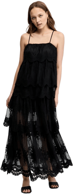 Tiered Lace Maxi Dress