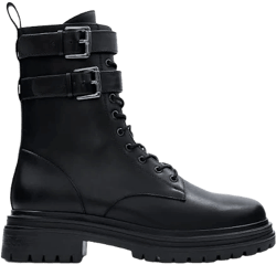 Pipra Leather Flat Boots