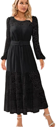Zapaka Women's A-Line Scoop Lace Cocktail Dress