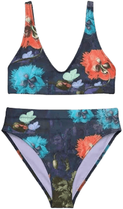 Floral Recycled High-Waisted Bikini