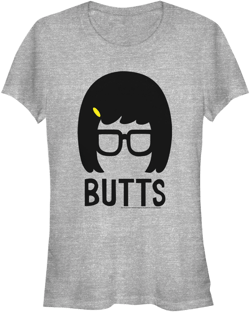 Bob's Burgers Tina Butts Silhouette Graphic T-Shirt