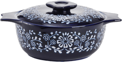 Bekith Casserole Dish with Lid, Ceramic Casserole Dish For Oven, 2.6-Quart Round Baking Dishes, Oven Safe and Durable Bakeware for Dinner and Party, Wedding Gifts, Blue