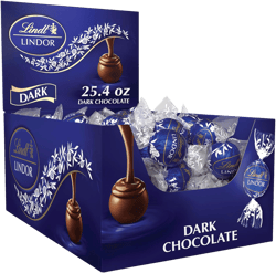 Lindt Chocolate Lindor Truffles, Dark Chocolate, Great for Holiday Gifting, 60 Count(Pack of 1) Dark Chocolate 60 Ounce (Pack of 1)