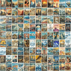 600Pcs Travel Poster