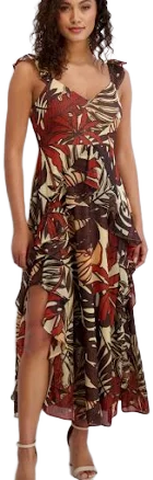 Siena Women's Sleeveless Chiffon A-Line Maxi Dress