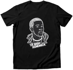 Kendrick Lamar Ya Bish Graphic T-Shirt, Black and White Hip Hop Tee, Music Fan Gift Idea Male T-Shirt