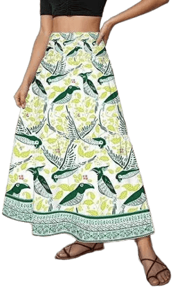 Women's Nature-Inspired Elastic Waist Tiered Ruffled Maxi Dress