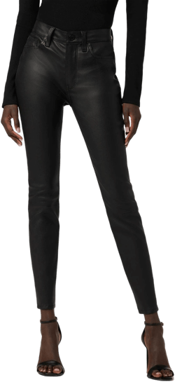 Hudson Jeans Barbara High-Rise Super Skinny Ankle Leather Pant Women's