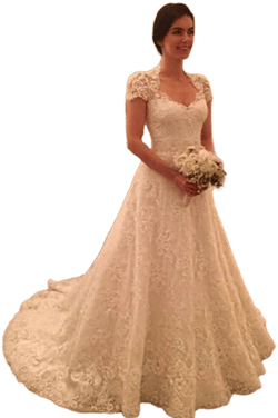 A-Line Lace Sweetheart Wedding Dress