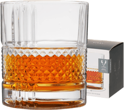 Viski Revolve Spinning Whiskey Glass, Unique Bourbon Glass, Old Fashioned Cocktail glass, Crystal Cut Scotch Glass, Set of 1, 10oz