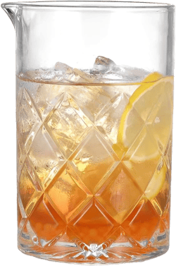 Cocktail Mixing Glass Bartender | 24oz Crystal Bar Stirring Glass | Old Fashioned Cocktail Beaker | Clear Drinks Stirred Pitcher Professional Whiskey Barware Bartending Mixer