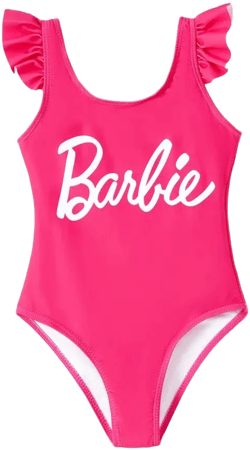 Barbie Mommy and Me Matching Swimsuit – Doll Print One-Piece or Split Bikini
