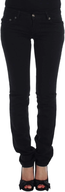 Cavalli Chic Slim Skinny Black Jeans