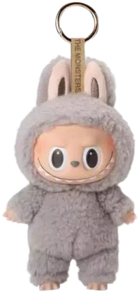 GoodGoods 1 Piece Pop Mart Labubu The Monsters Plush Dolls Keychain Keyring Backpack Decoration (Sesame Bean)