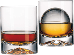 JBHO Hand Blown Crystal Double Old Fashioned Cocktail, Solid Whiskey Glasses, Rocks Glasses, Lowball Glasses - 12 Ounce - set of 2 - Perfect Size for Oversized Ice Cubes