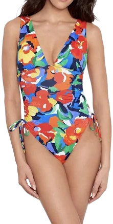 Lauren Ralph Lauren Swim Lauren Ralph Lauren Plus Size Side-Shirred One-Piece Swimsuit Nwt