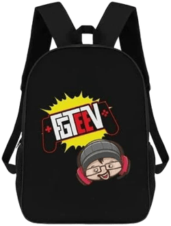 Singom Game Fgteev Fgteev Unisex, Leisure Backpack for Adults ,17 inch Backpack, Large Capacity Travel Backpack, Men's and Women's Laptop Backpacks