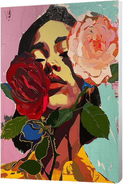 Sexy Girl with Red Rose Oil Paint by Number Kits for Kids and Adults Beginner Native American Africa Women Acrylic Digital Pitures Female Portrait Paintwork Bedroom Decor Boho Gift(16''W x 20''H) 16''Wx20'H(Without Frame) Artwork-10