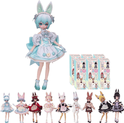 BJD Dolls Blind Box,Kawaii Easter Bunny BJD Dolls Elf Rabbit Series 1/6 Ball Jointed Doll Collectable Action Figure for Girls Birthday Party Gift Whole Set