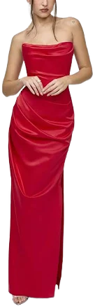 Adrienne Strapless Satin Gown