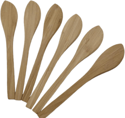 Dumpling Making Filling Tools Wood Stuffing Shovel, Bamboo Wooden Dumpling Mixing Spatula Stirring Spoon for Bread Jam Cream Cheese Butter Kitchen Gadgets (6 Pack)