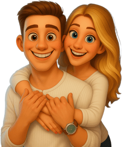 Personalized Pixar Character Portrait – Custom 3D Cartoon Style Artwork from Couple Photo, Digital Gift for Lovers, Friends, or Family