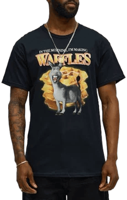 Fashion Nova Men's Shrek I'm Making Waffles Tee Shirt