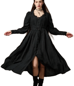 Josefina 19 Dreamy Pleated Linen Dress Gown