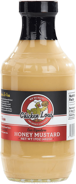 Chicken Lou’s Honey Mustard Mild & Sweet Sauce - Perfect Dipping Grilling & BBQ Marinade for Chicken Pork Beef Vegetable Salad and Fish - Family Recipe (16 fl. oz)