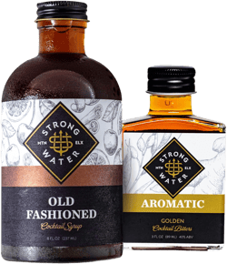 Strongwater Traditional Old Fashioned Bundle: Old Fashioned Cocktail Mixer & Aromatic Bitters - Old Fashioned Syrup for Whiskey with Orange Bitters for Cocktails - Makes 32+ Cocktails
