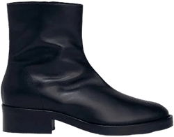 CO Women's Front Seam Leather Ankle Boots
