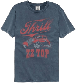ZZ Top Men's Thrill Comfort Color Denim T-Shirt