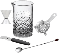 The Original Whiskey Ball Co. 5-Piece Old Fashioned Bar Tools