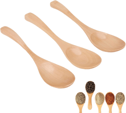 Cyrank 6Pcs Wooden Soup Spoon Set, Handmade Natural Wood Ladle, Korean Style, Schima Superba Material, Odour Free