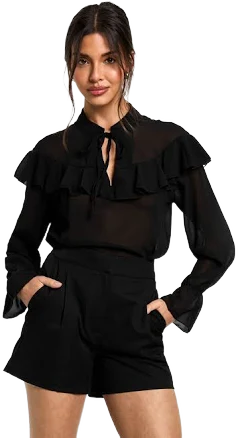 Boohoo Ruffle Blouse