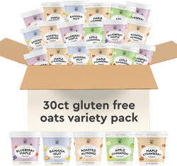 Mylk Labs Protein Oatmeal Cups Variety Pack – Banana, Blueberry, Apple & More - Low Sugar Breakfast with Superfoods – Quick & Easy Instant Oatmeal, Gluten Free (30 Pack)