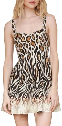 AVEC LES FILLES Women's Floral-Print Bustier Mini Dress