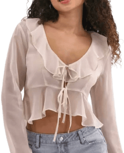 No Boundaries Ruffle Woven Top