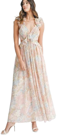 Carrie Ruffled Floral Dress