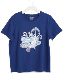 Vera Bradley Women's Disney Cinderella Paisley Short-Sleeved Graphic Tee