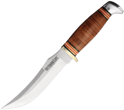 Outdoor Life Stacked Leather Fixed Blade Knife LM010