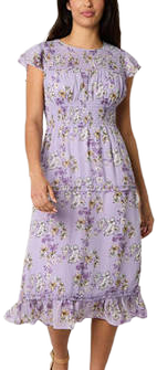 Perceptions Women's Fit + Flare Floral Dress