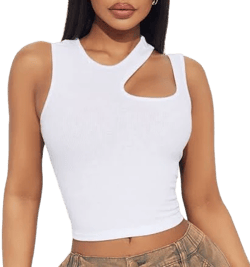 Fashion Nova Cut Out Sleeveless Ribbed Tank Top