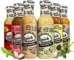 Low Sodium Salad Dressing, 6pk Six Different Flavors Vegan Salad Dressing Option, Balsamic Vinaigrette Dressing, Avocado Ranch Dressing by Brick House