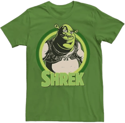 Confident Men's Shrek Cartoon Portrait T-Shirt